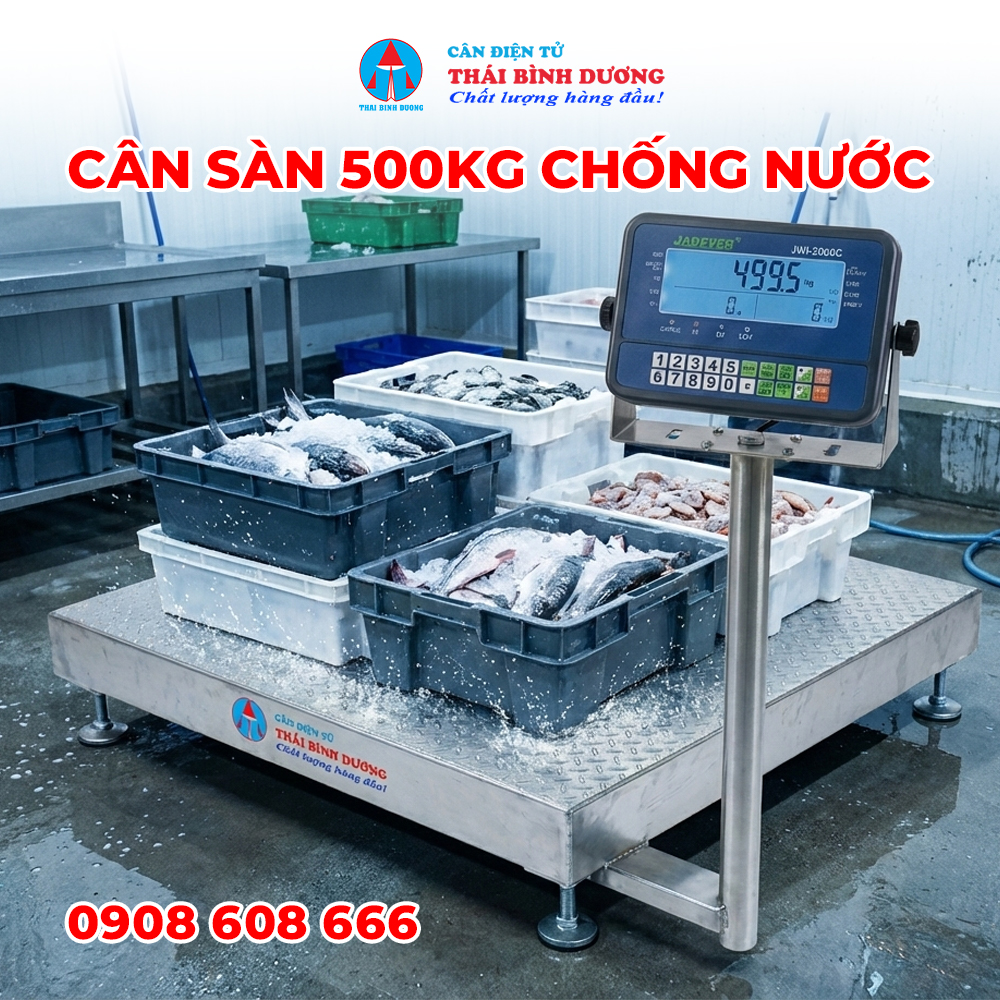 Cân Sàn 500kg Chống Nước - Kích Thước Theo Yêu Cầu