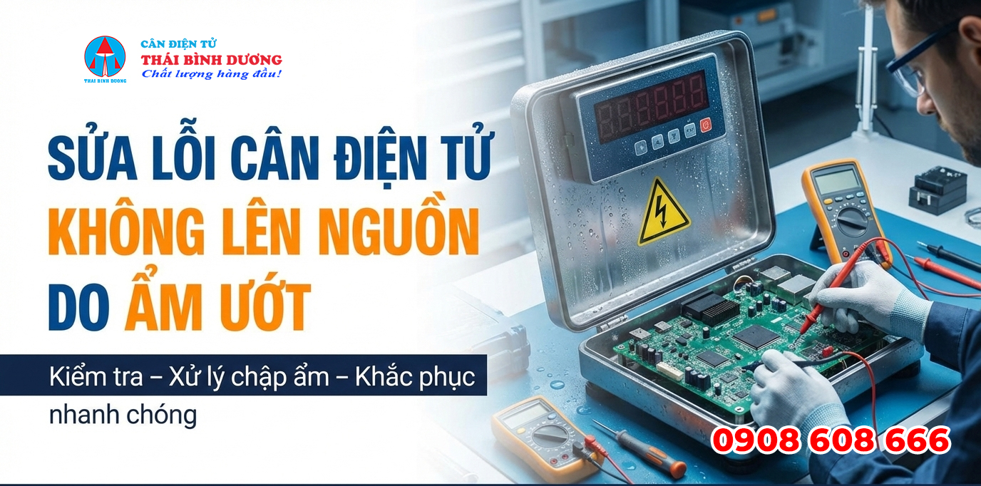 Sửa Lỗi Cân Điện Tử Không Lên Nguồn Do Ẩm Ướt