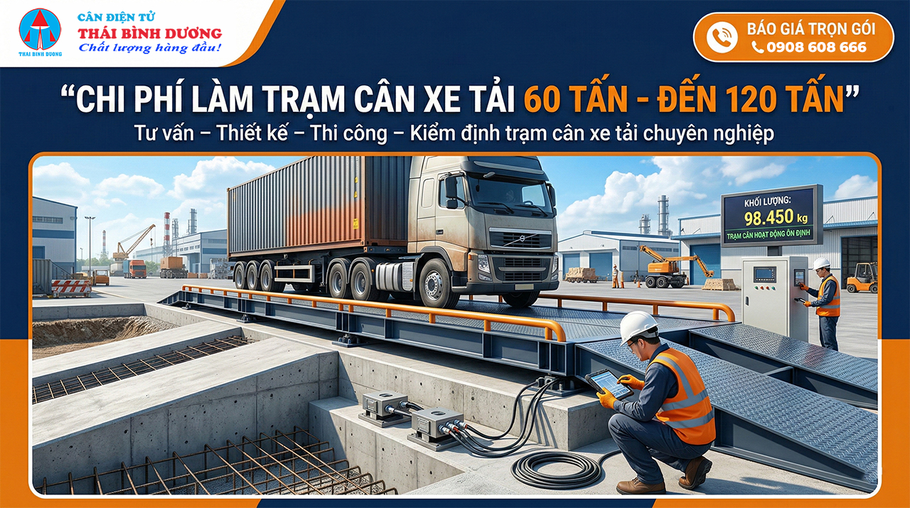 Chi Phí Làm Trạm Cân Xe Tải 60 Tấn Đến 120 Tấn