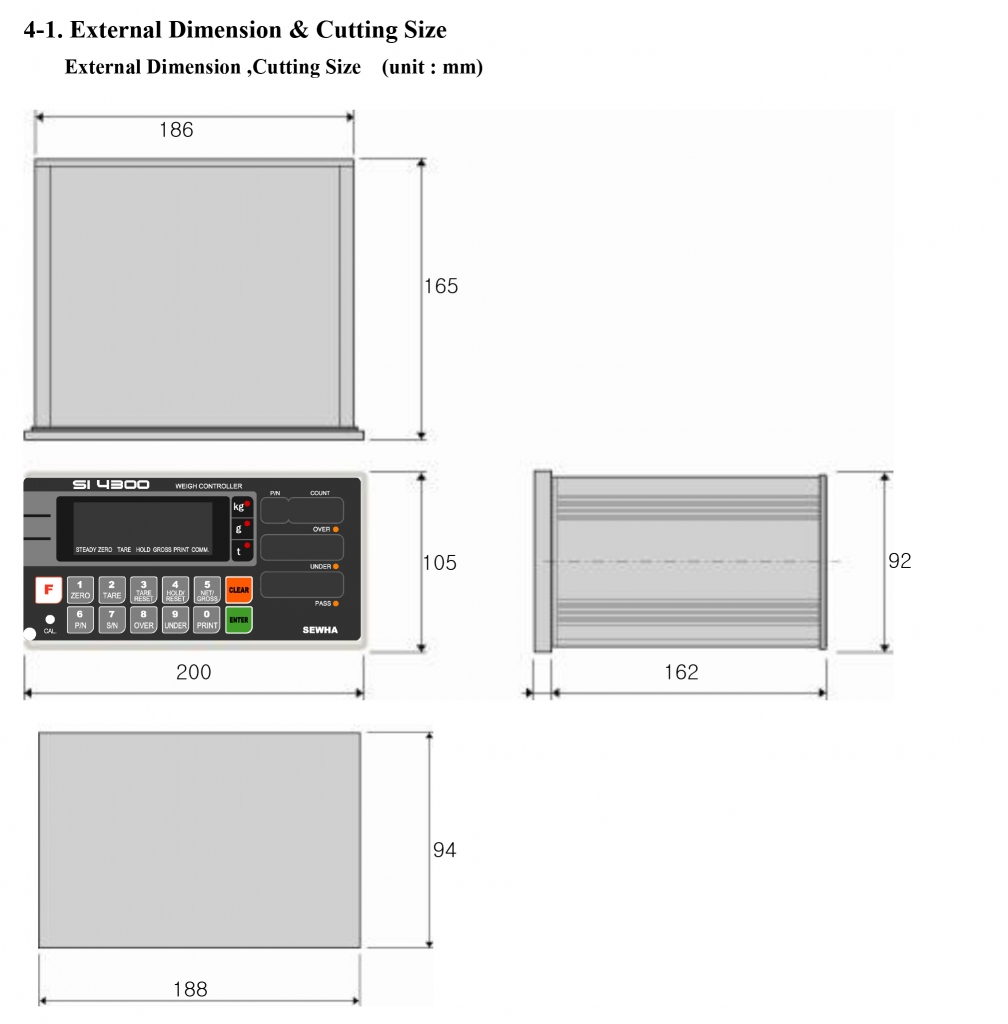 Đầu Cân Điện Tử SI-4300 SEWHA 2