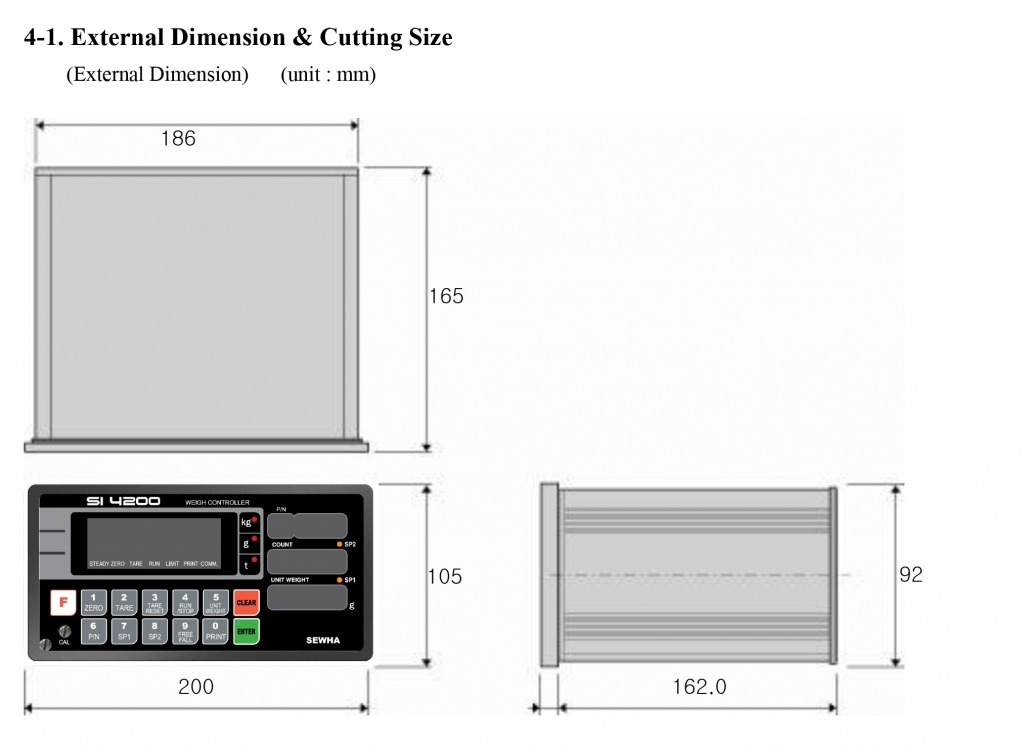 Đầu Cân Điện Tử SI-4200 SEWHA 2