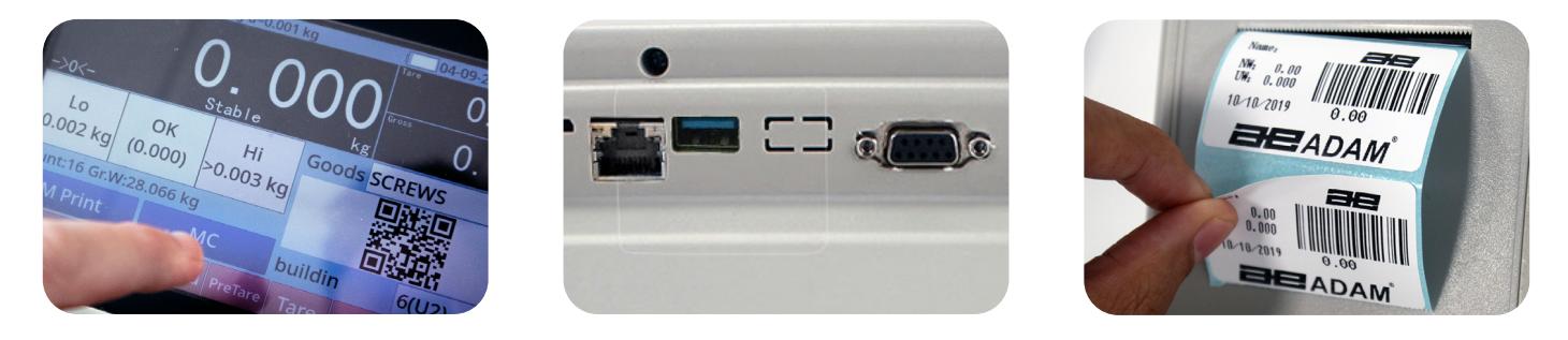 Đầu cân in tem nhãn AE 505 ADAM 1