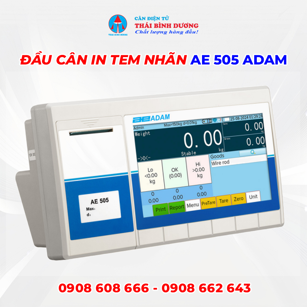Đầu Cân In Tem Nhãn AE 505 ADAM