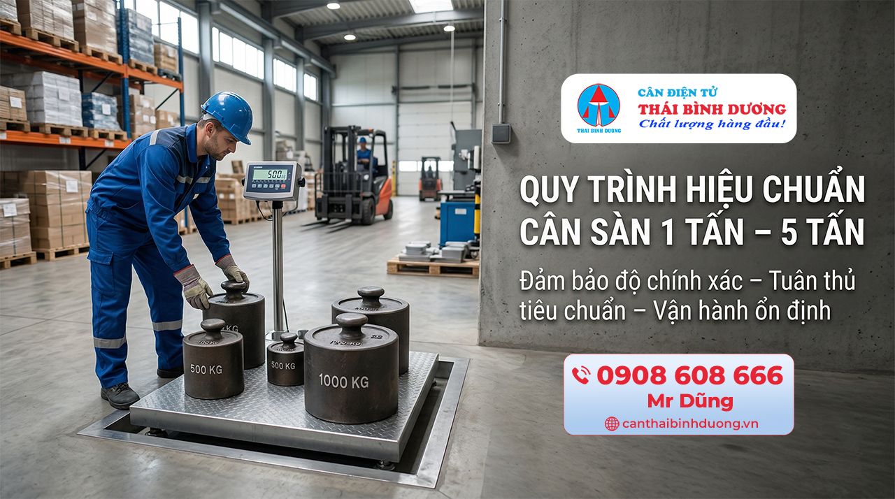 Quy trình hiệu chuẩn cân sàn 1 tấn - 5 tấn