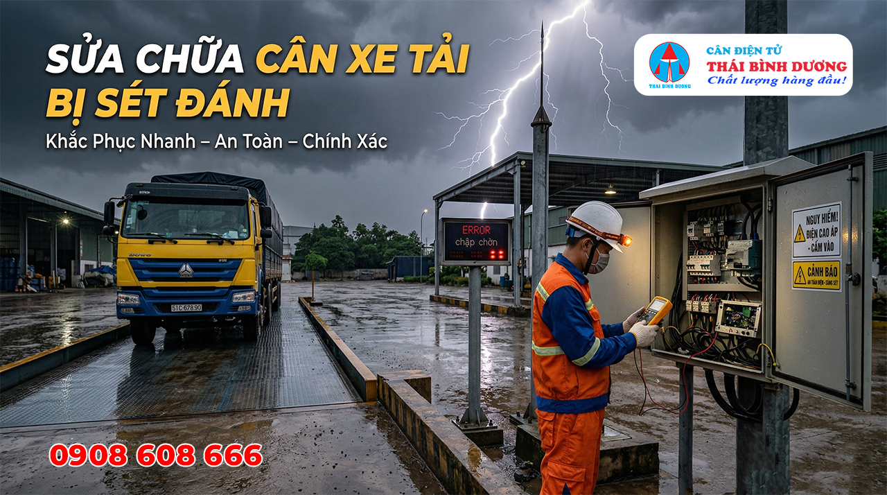 Sửa Chữa Cân Xe Tải Ô Tô Bị Sét Đánh