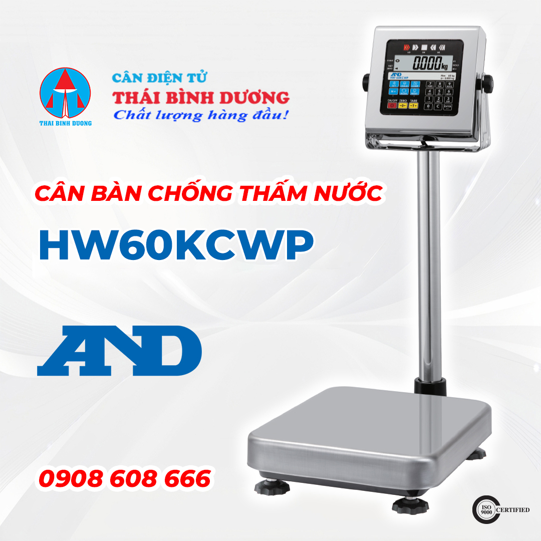 Cân Bàn Chống Nước Điện Tử HW60KCWP AND