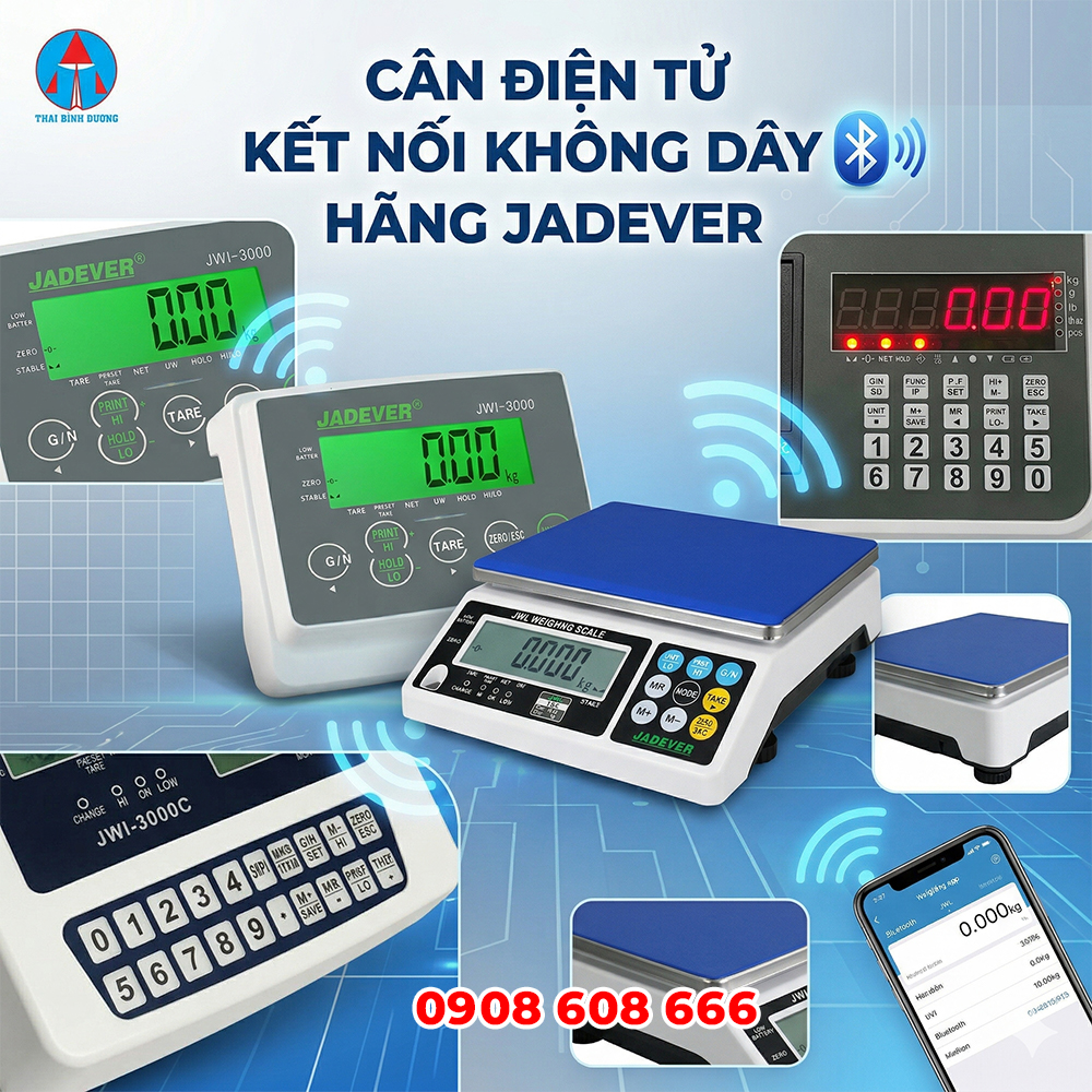 Cân Điện Tử Kết Nối Không Dây Bluetooth Hãng Jadever