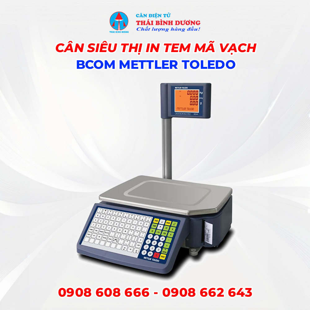 Cân Siêu Thị In Tem Mã Vạch BCOM
