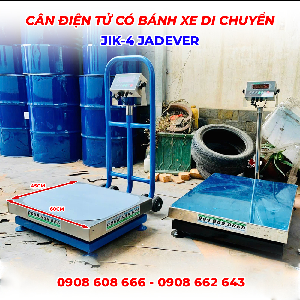 Cân Điện Tử Có Bánh Xe Di Chuyển JIK-4CSB Jadever