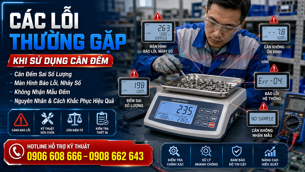 Các Lỗi Thường Gặp Khi Sử Dụng Cân Đếm