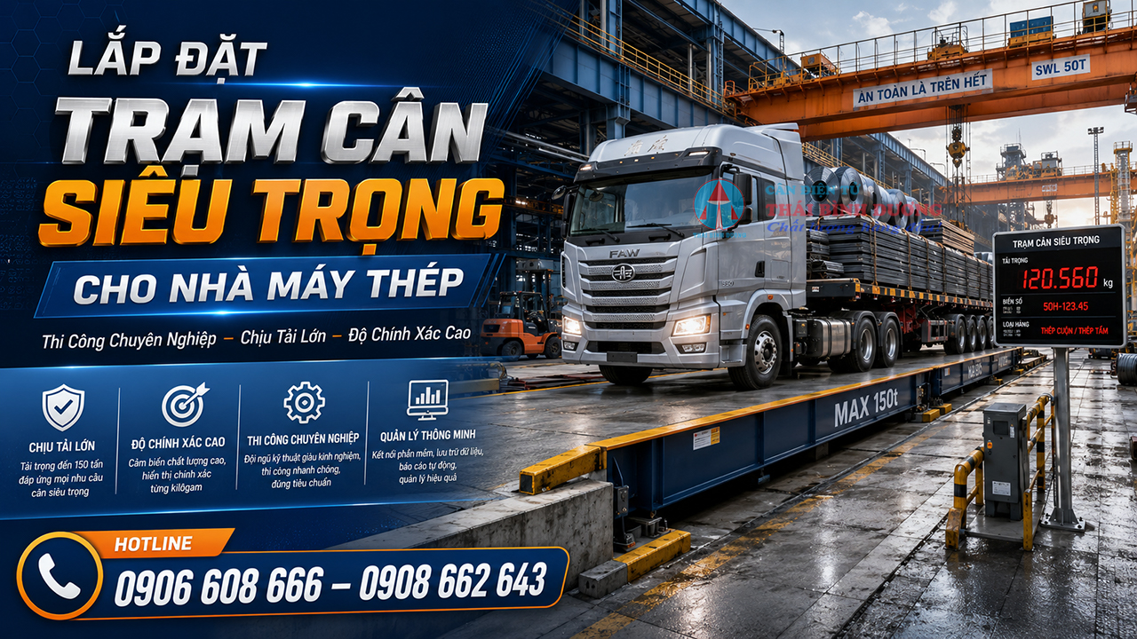 Lắp đặt trạm cân siêu trọng cho nhà máy thép