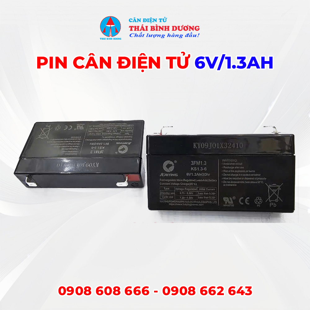Pin Cân Điện Tử 6V/1.3AH 2