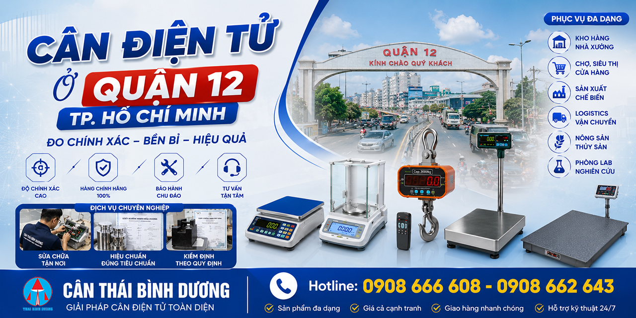 Cân Điện Tử Ở Quận 12 TP. Hồ Chí Minh