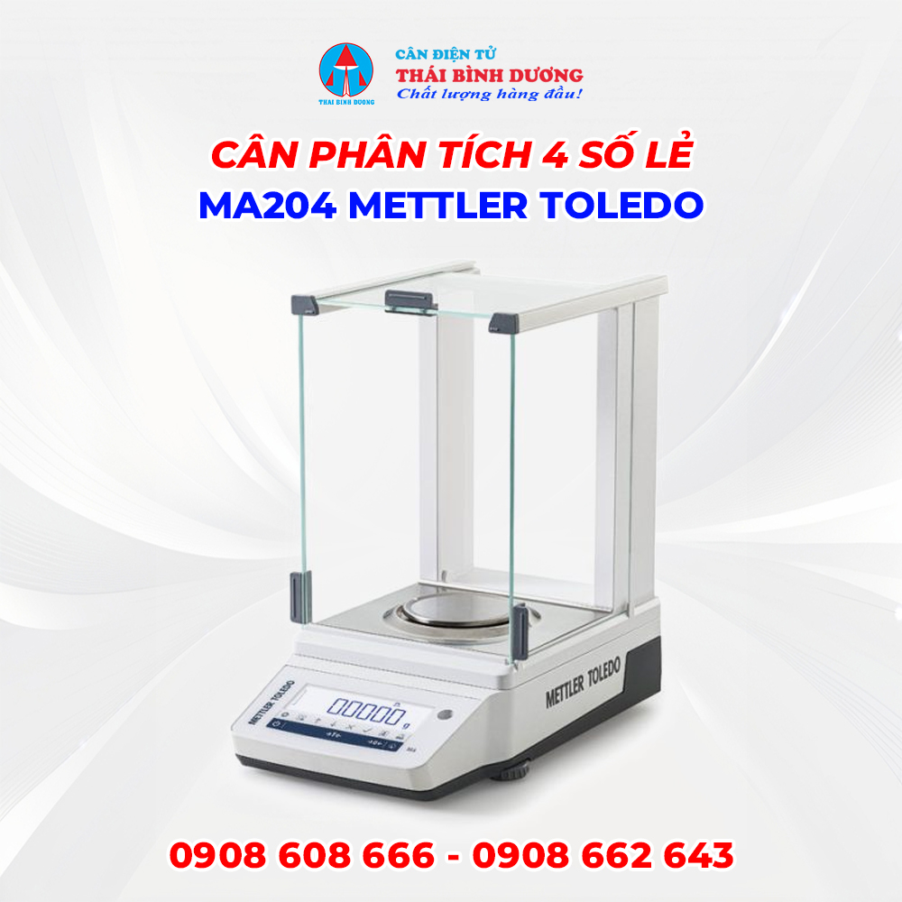 Cân Phân Tích 4 Số Lẻ MA204 Mettler Toledo