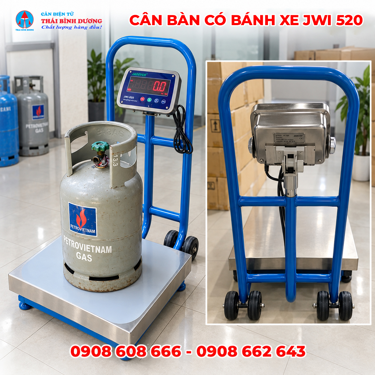 Cân Bàn Có Bánh Xe JWI-520 Jadever