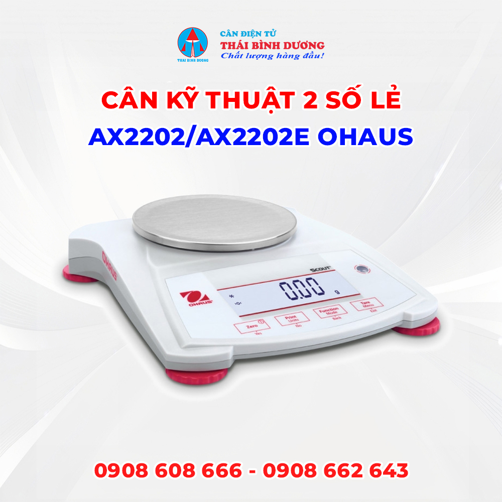 Cân Kỹ Thuật 2 Số Lẻ AX2202/AX2202E Ohaus