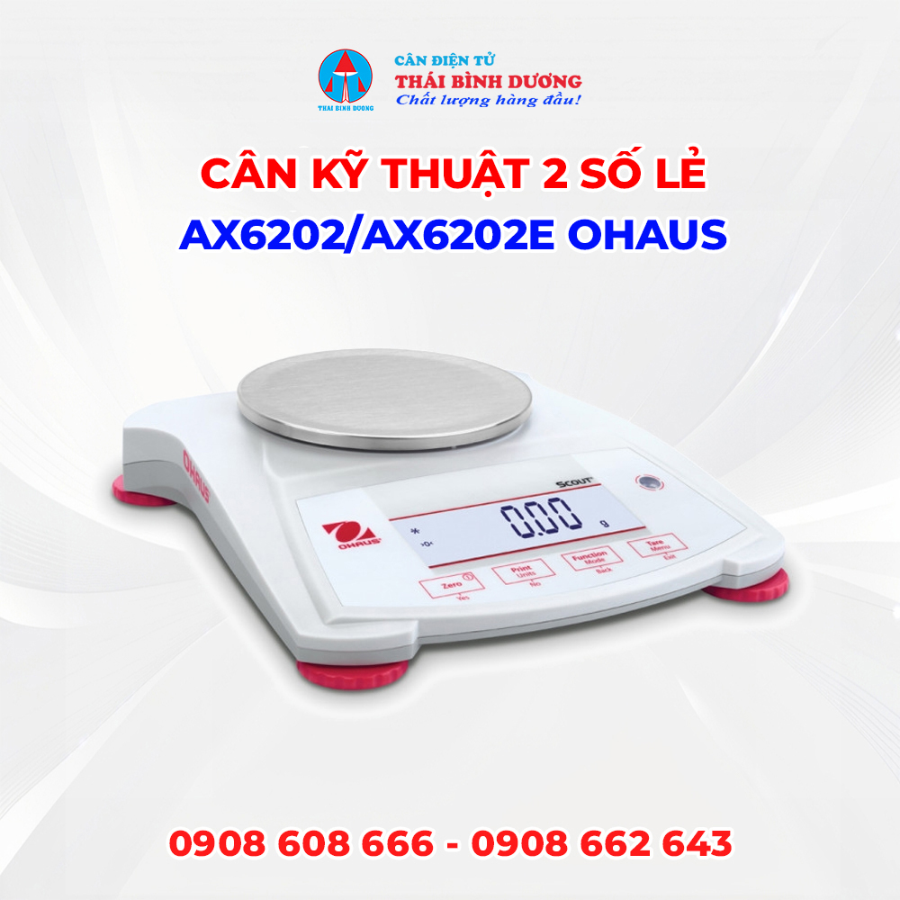Cân Kỹ Thuật 2 Số Lẻ AX6202/AX6202E Ohaus