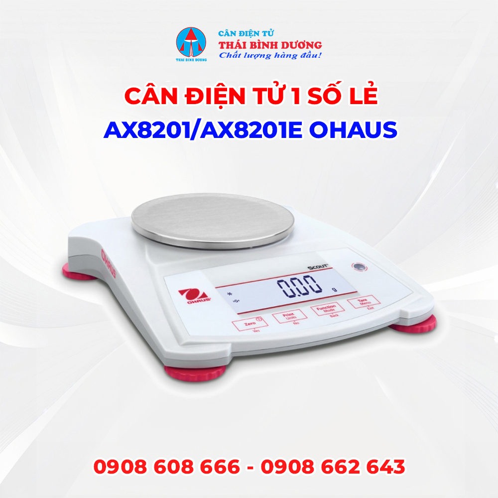 Cân Điện Tử 1 Số Lẻ AX8201/AX8201E Ohaus