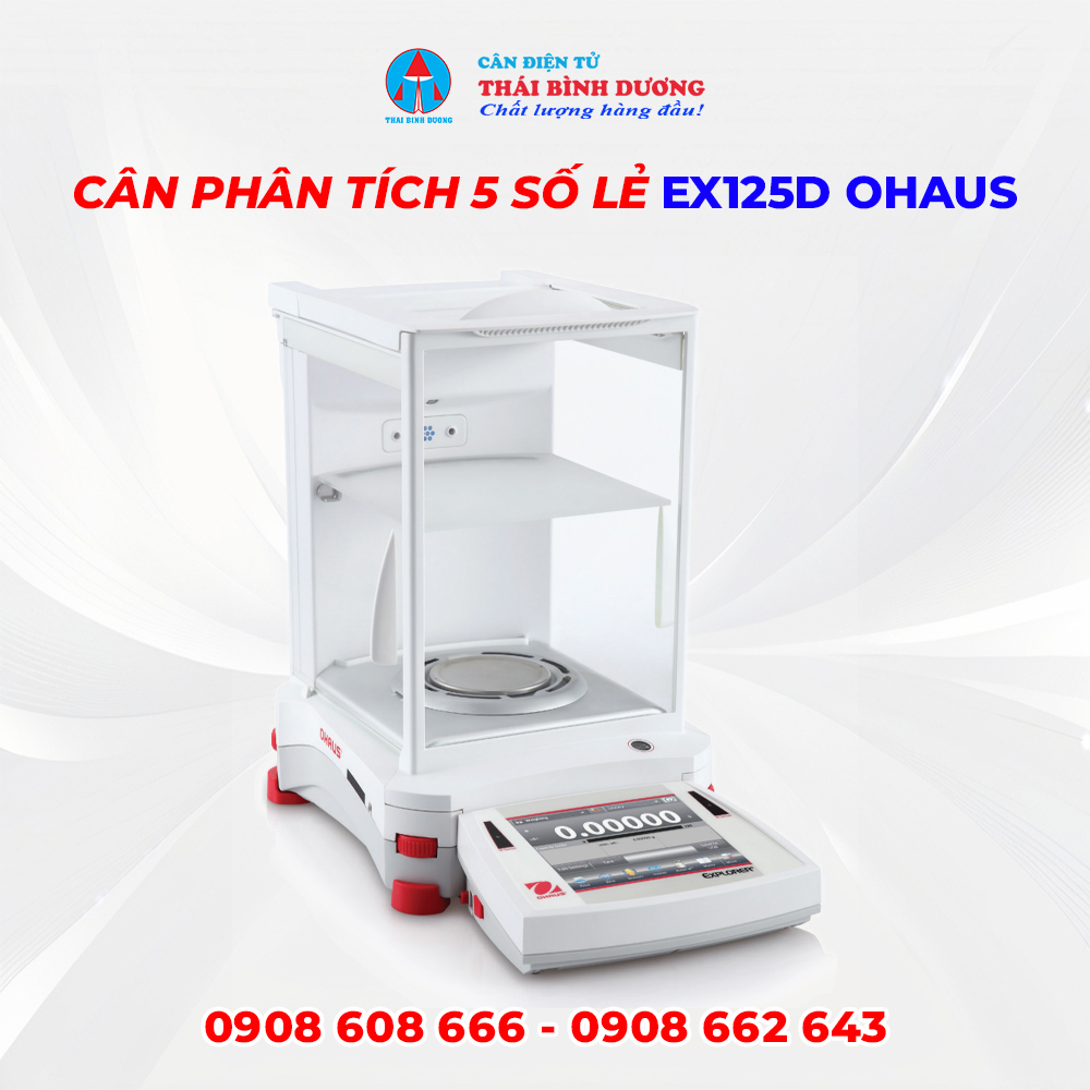 Cân Phân Tích 5 Số Lẻ EX125D Ohaus