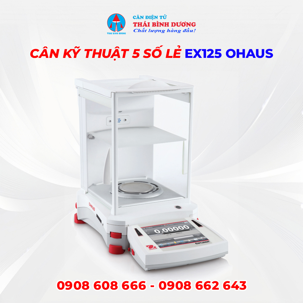 Cân Kỹ Thuật 5 Số Lẻ EX125 Ohaus