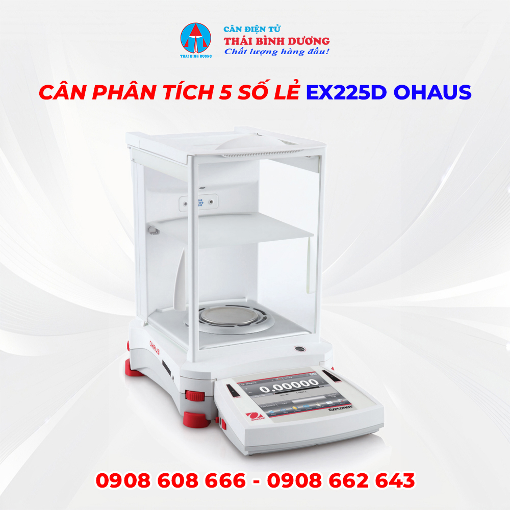 Cân Phân Tích 5 Số Lẻ EX225D Ohaus